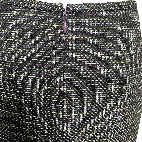 Tahari yellow, purple, black pencil skirt - size 2 - Picture 13 of 16